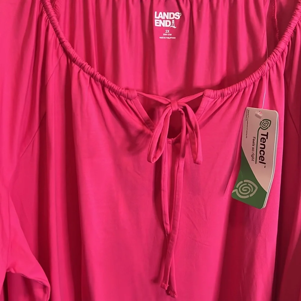 Land’s End Barbie Pink size 2X NWT 3/4 sleeves